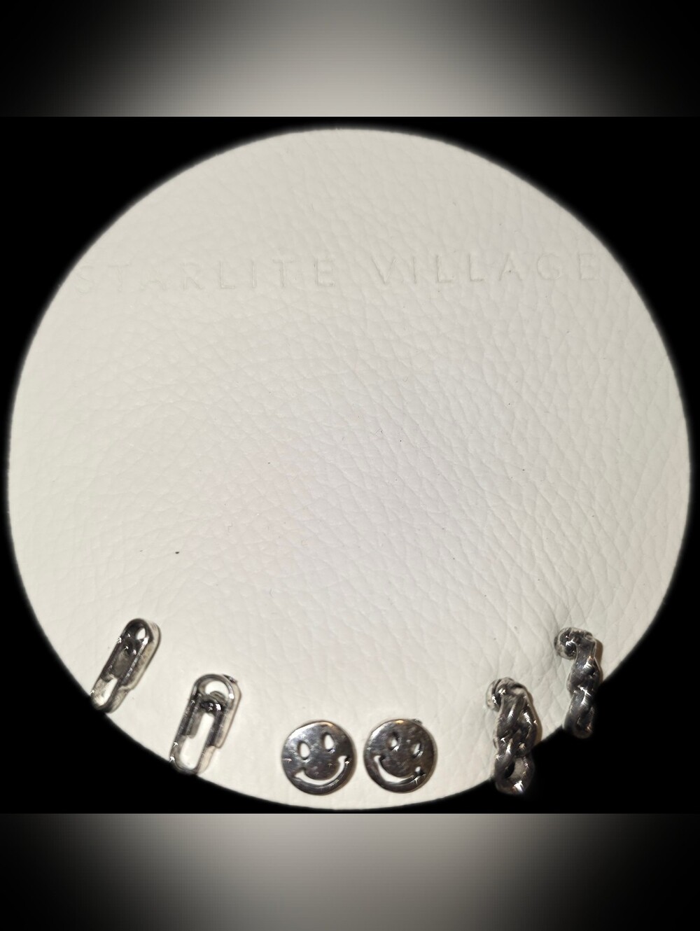 3 Pairs Of Silvertone Studs